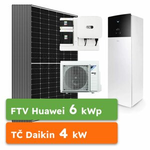 ECOprodukt On-grid Huawei 6kWp + Tepelné čerpadlo Daikin Altherma 3 RF 4kW