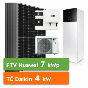 ECOprodukt On-grid Huawei 7kWp + Tepelné čerpadlo Daikin Altherma 3 RF 4kW