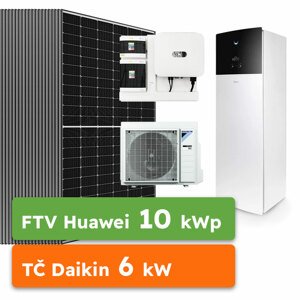 ECOprodukt On-grid Huawei 10kWp + Tepelné čerpadlo Daikin Altherma 3 RF 6kW