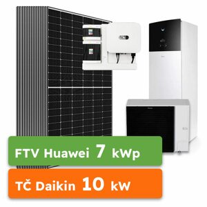 ECOprodukt On-grid Huawei 7kWp + Tepelné čerpadlo Daikin Altherma 3 RF 10kW