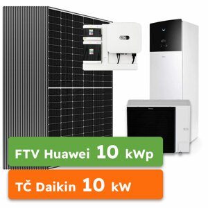 ECOprodukt On-grid Huawei 10kWp + Tepelné čerpadlo Daikin Altherma 3 RF 10kW