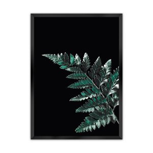 Dekoria Plagát Dark Leaf, 40 x 50 cm, Ramka: Czarna