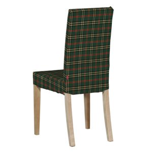 Dekoria Návlek na stoličku Harry (krátky), zeleno - červené káro, návlek na stoličku Harry krátky, Quadro, 142-69