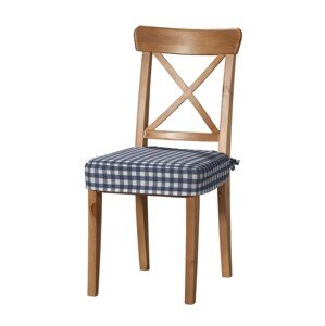 Dekoria Sedák na stoličku Ingolf, granátovo-biele káro, návlek na stoličku Inglof, Quadro, 136-01