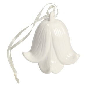 Dekoria Kvetinový zvon V dekorácia biela, 7 x 5 x 6 cm